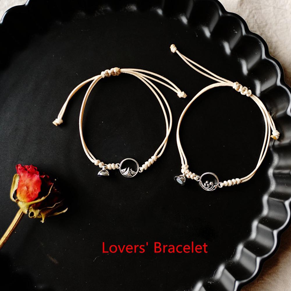 Привлечение Любовников Женщины Торжественное обещание Любви Магнитные Браслеты Парные Браслеты Пояса Плетение Веревки rectangle